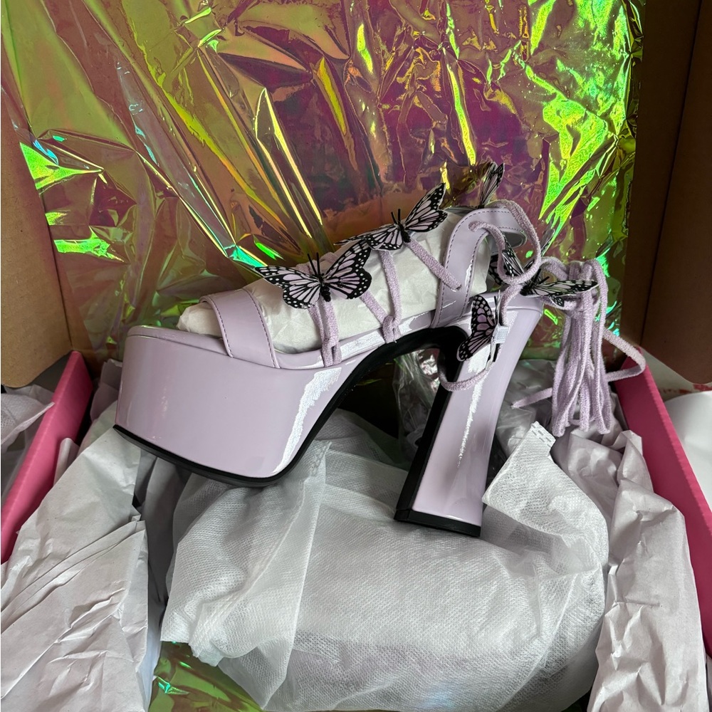Sugar Thrillz Lilac Butterfly Platforms
